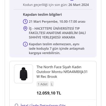 Kargoist Ankara'nın İadeyi Almaya Geleceğim Deyip Gelmemesi