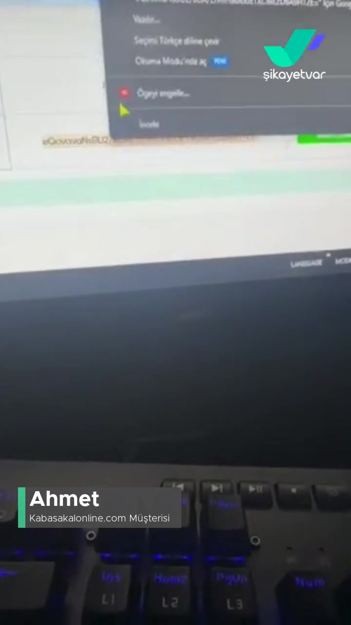 Kabasakalonline.com Kod Yanlış Verildi videonun kapak resmi