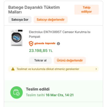 Electrolux İzmir Servisten Şikayetçiyim
