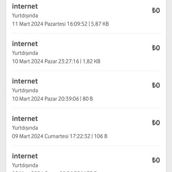 Vodafone Yurt Dışı Sözde Kullanım Problemi