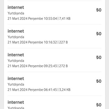 Vodafone Yurt Dışı Sözde Kullanım Problemi