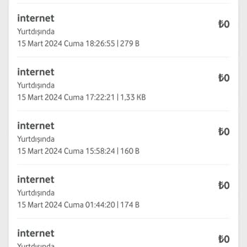 Vodafone Yurt Dışı Sözde Kullanım Problemi