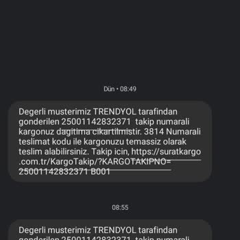 Sürat Kargo Ürünü Dağıtıma Çıkardığı Halde Evime Getirmedi