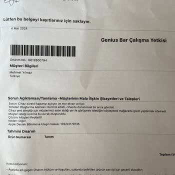 Apple İPhone Ürünü Geri Bozuk Gönderdi Ve Vatan Bilgisayar'ın Sorumsuzluğu