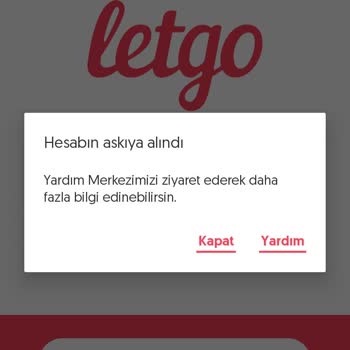 Letgo Hesabım Askıya Alındı
