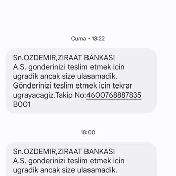 Kuryenet Ziraat Bankası Kartımı Evde Bulamadık Diye Geçiştirip Duruyor