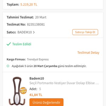 Trendyol Kırık Malzeme Gönderimi