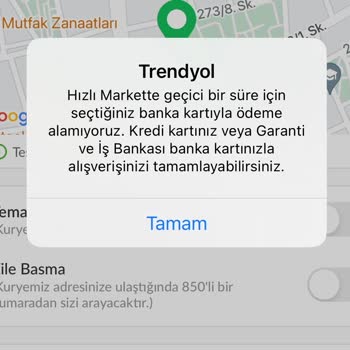 Trendyol Hızlı Market Ziraat Katılım Kartla Ödeme Yapamıyorum