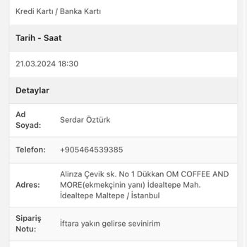 Burger Yiyelim Maltepe Şubesi İptalleri