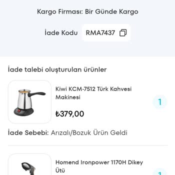 A101 İnternet Siparişi İade Edilemiyor