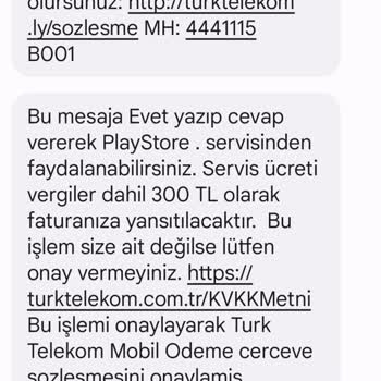 Türk Telekom 3 Kere Bilgim Olmadan İşlem