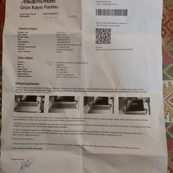 Lenovo Bilgisayar Lenovo Kusurlu Ürün