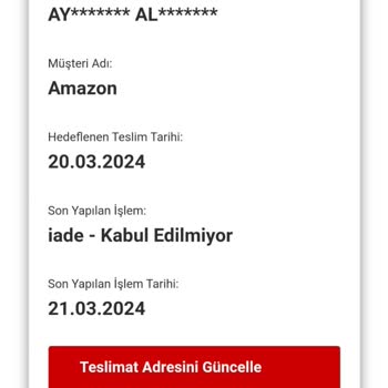 AGT Kurye Kuryemi Getirmemiş Olmasına Karşın Kuryeyi İade Etmesi
