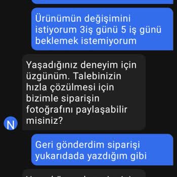 Getirden Verdiğim Sipariş Kötü Sonuç