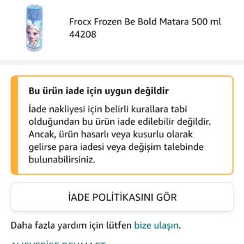 Amazon İade Talebi Oluşmuyor