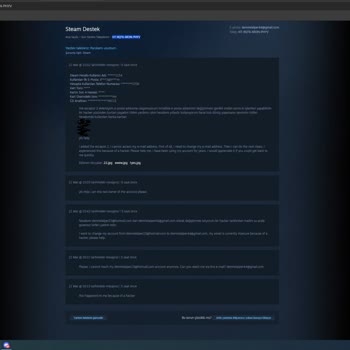 Steam Hesabım Çalındı Destek Geri Dönmüyor