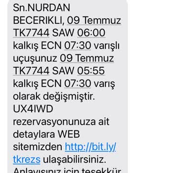 THY- Operasyonel Sebep Bahanesi İle Bilet İptaline Yönlendirmesi