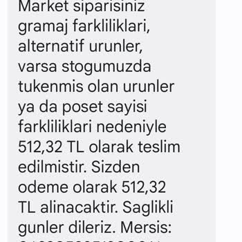 Migros Devamlı Eksik Ve Noksan Ürün Gönderimi