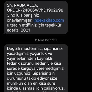 İndeks Kitap Haftalardır Siparişlerimi Kargoya Bile Vermedi