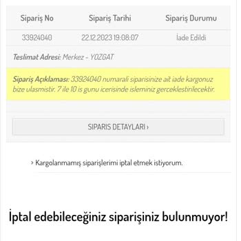 Sefamerve İade Sürecinde Mağduriyet Yaşadım