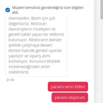 Yemek Sepeti Sipariş İptali