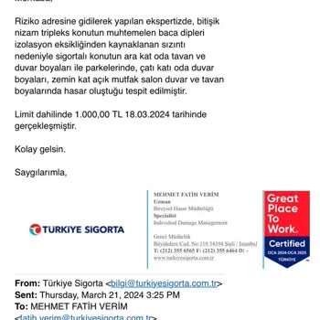 Türkiye Sigorta Konut Sigortası Mağduriyeti