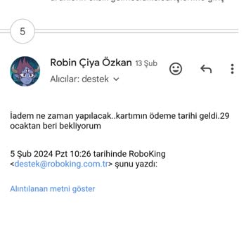 Hubsan Roboking İnternetten Aldığım Ürünün Parasının İade Edilmemesi