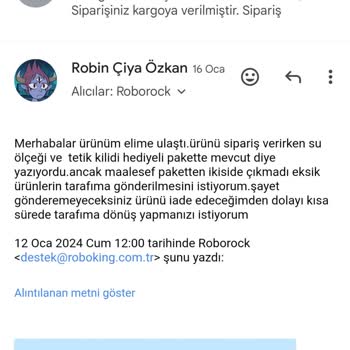 Hubsan Roboking İnternetten Aldığım Ürünün Parasının İade Edilmemesi