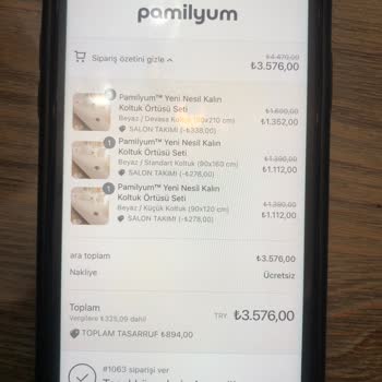 Pamilyum Sitesi Siparişimi Vermiyor