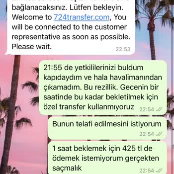 7/24 Transfer (724transfer.com) Gecenin Bir Saati Beni Araçtan İndirmeye Çalıştılar. Korkunç Bir Firma