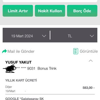 Garanti BBVA Kart Aidat Ücreti