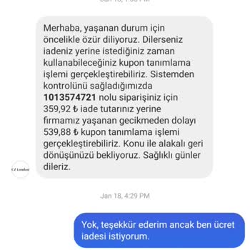 Cz London İsimli Markadan Alamadığım Ücret İadesi