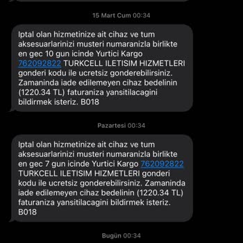 Turkcell Abone Karışıklığı Yanlış SMS!