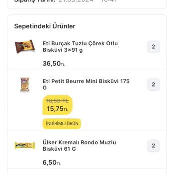 Migros Uygulaması Sanal Market Eksik Sipariş