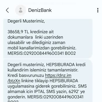 Denizbank Hepsiburada Alışveriş Kredisi Detayı