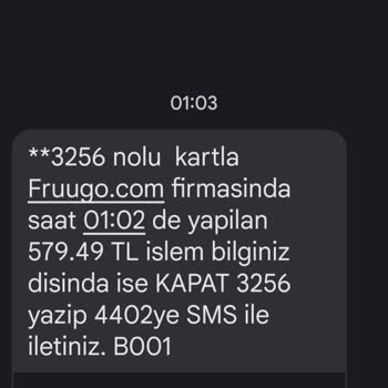 Fruugo Fazla Ücret Kesilmesi