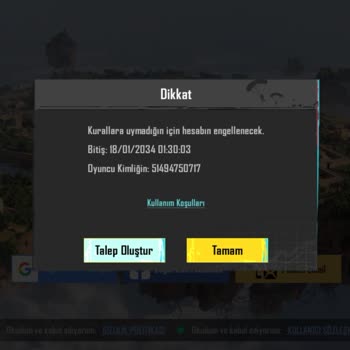 PUBG (Pubgmobile.com) Hesabım Rusya'dan İhlale Uğradı Ve Banlandı!