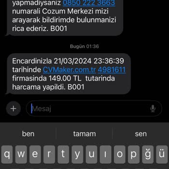 CV Maker Hesabımdan Direk Para Çekti