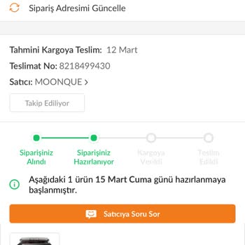 Trendyol Kargoya Verilmeyen Sipariş