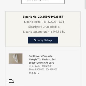 English Home İnternet Sitesi Alışverişimde Eksik Ürün Gönderdiler