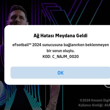 Konami E Football Giriş Hatası