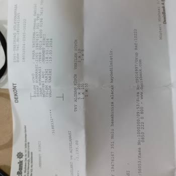 Denizbank Olmayan Sigorta Alınan Para