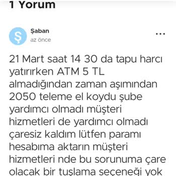 Ziraat Bankası 5 Tl Kabul Etmemesi