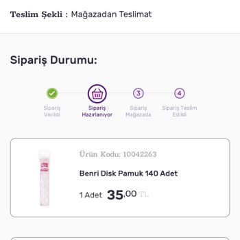 Gratis Sipariş Hazırlanıyor Sorunu