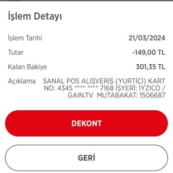 iyzico Habersiz Para Çekimi