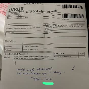 Evkur Ürün İade Ve İcra Süreci