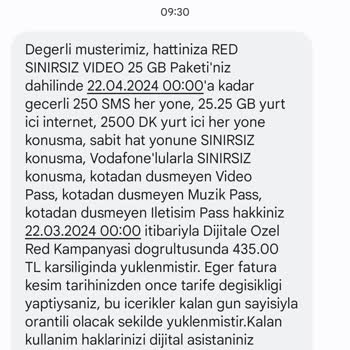 Vodafone Kafasına Göre Tarife Fiyat Artışı Yapıyor