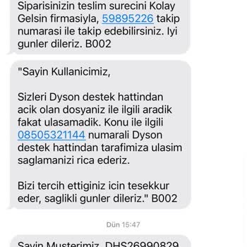 Dyson Arızalı Ürün Ve Servis Süreci