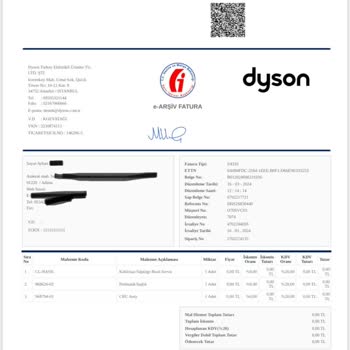 Dyson Arızalı Ürün Ve Servis Süreci