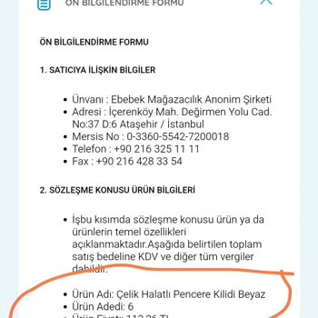 Ebebek Hatalı Sipariş Gönderimi